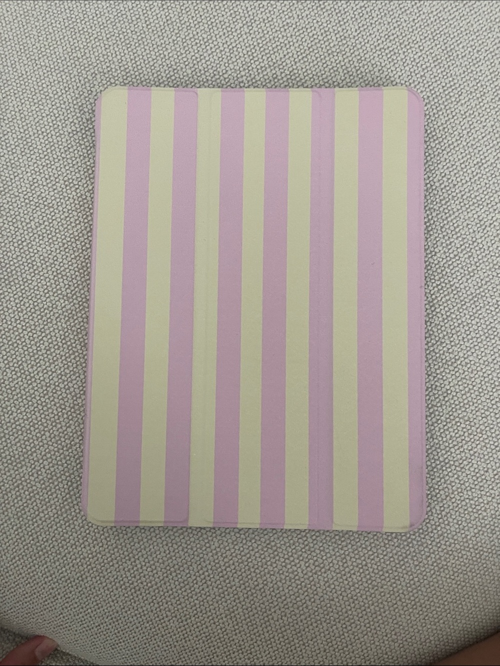 Pink and Cream Striped IPad A16 Cover
